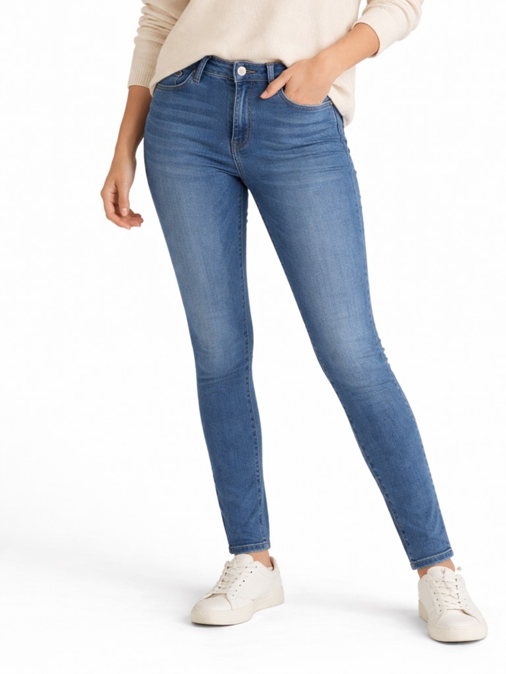 KUT from the Kloth Mia Toothpick Skinny Jeans Size 6 Blue Distressed Stretch